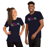 "destination bear" Short-Sleeve Unisex T-Shirt (rainbow graphic)