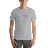 stay curious, be wonderful. all gender T-Shirt