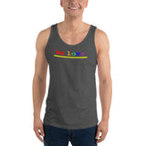 "be love" Unisex  Tank Top (rainbow graphic)