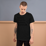 Bears. Beards. Bellies. Buttstuff. all gender T-Shirt up to 4XL