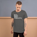 Bears. Beards. Bellies. Bodypositivity. all gender T-Shirt up to 4XL