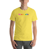 "be empathy" Short-Sleeve Unisex T-Shirt (rainbow graphic)