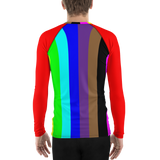 be rainbow candy stripe Men's Rash Guard long sleeve shirt