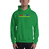 "be love" Hooded Sweatshirt (rainbow graphic)