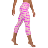 human just like you Yoga Capri Leggings pink on pink