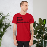 Bears. Beards. Bellies. Bodypositivity. all gender T-Shirt up to 4XL
