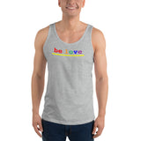 "be love" Unisex  Tank Top (rainbow graphic)