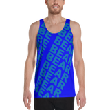 BE BEAR all over print tank top (blue on blue)