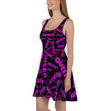 "be queer" queer Skater Dress (pink and black all over print)