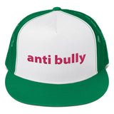 anti bully Trucker Cap (pink embroidery)