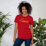 queer stan pride all gender T-Shirt we queer stan!! be queer stan!! rainbow print.