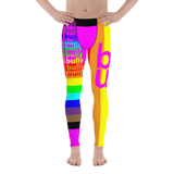 rainbow candy stripe be you and anti bully Men's Leggings / yoga pants