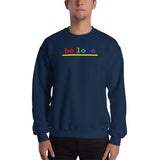 "be love" Sweatshirt (rainbow graphic)