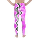 "be femme" Men's Leggings / yoga pants (pink and black all over graphic)