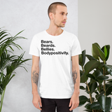 Bears. Beards. Bellies. Bodypositivity. all gender T-Shirt up to 4XL