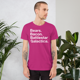 Bears. Bacon. BSG. all gender T-Shirt up to 4XL