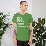 Bears. Beards. Bellies. Buttstuff. BSG. BaBaBaBoom. all gender T-Shirt up to 4XL