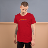femme pride all gender T-Shirt be femme! rainbow print
