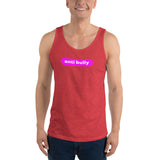anti bully Unisex Tank Top (pink and white graphic)