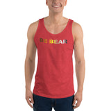 "be bear" Unisex  Tank Top (bear pride gradient flag graphic)