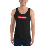 "anti bully" Unisex  Tank Top (red and white graphic)