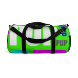 custom all over print pup multi color on neon green