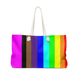 be you candy stripe rainbow Weekender Bag