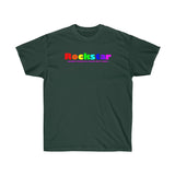 Rockstar all gender Ultra Cotton Tee funty rainbow graphic shirt