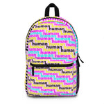 human just like you cmyk on pink Backpack (Made in USA)