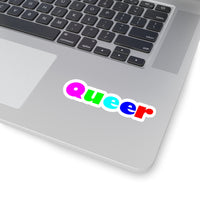 Queer Kiss-Cut Stickers available in 4 sizes