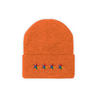 Chicago 4 star rainbow pride hat Knit Beanie