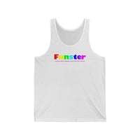 Funster all gender Jersey Tank funty rainbow graphic tank