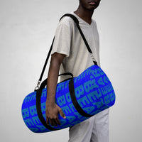 "be bear" Duffle / gym Bag (blue and blue all over graphic)