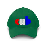 embroidered CUB Unisex Twill Hat red white and blue