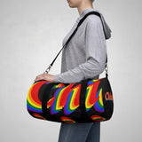 Chicago pride Duffle Bag rainbow print.