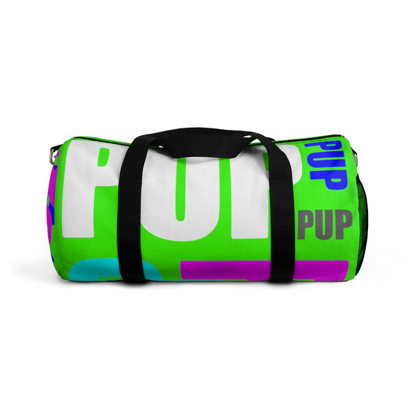 custom all over print pup multi color on neon green