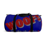 custom wolf pup hybrid woof Duffle Bag crimson dark grey navy