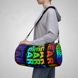 "destination bear" Duffle / gym Bag (rainbow graphic)