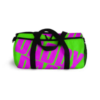 custom daddy Duffle Bag magenta and neon green