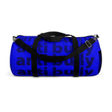 "be anti bully" anti bully Duffle Bag (black and blue all over graphic)