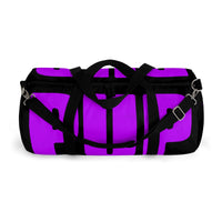 custom purple and black pup Duffle Bag V1