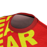 "BE BEAR" All Over Print Tee (red and yellow)