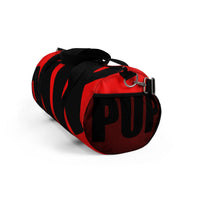 PUP custom Duffle Bag over sized black on red graphic