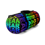 "destination bear" Duffle / gym Bag (rainbow graphic)