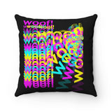 woof! cmyk Spun Polyester Square Pillow