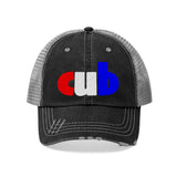 embroidered cub Unisex Trucker Hat red white and blue