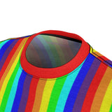 be human candy stripe rainbow all over print tee