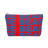 "be bear" Accessory Pouch w T-bottom (red and blue graphic)