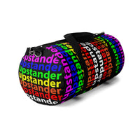 "be upstander" upstander Duffle Bag (rainbow all over graphic)