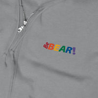 Be BEAR! all gender Zip Up Hoodie Embroidered rainbow Be BEAR!